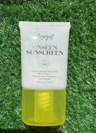 Spf 40 солнцезащитный крем для лица supergoop unseen sunscreen. прозрачный, без белых следов