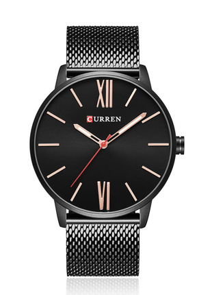 Мужские часы curren металлические чёрный (z018)