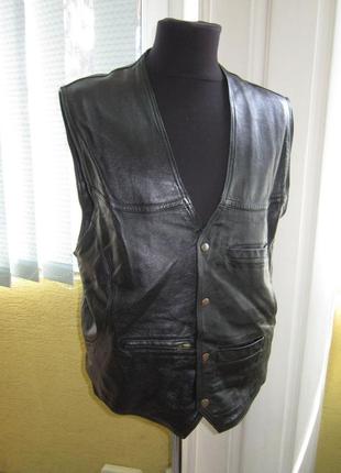 Фірмова!чол. жилетка - leather apparel - 100% шкіра !1 фото
