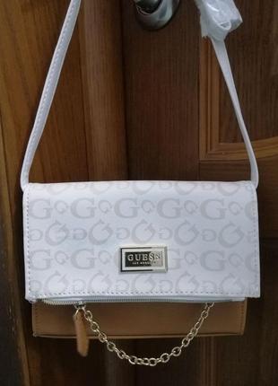 Сумка женская guess jaden cognac logo crossbody.2 фото