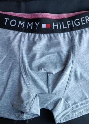 Однотонные серые мужские трусы tommy hilfiger