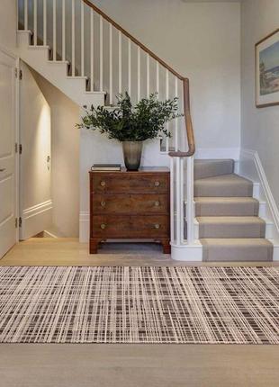 Килим безворсовий на гумовій основі dakaria karat flex run 19171/91 1.00x3.60 м коричневий