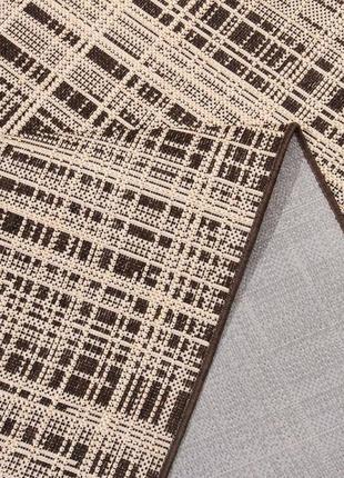 Килим безворсовий на гумовій основі dakaria karat flex run 19171/91 1.00x3.60 м коричневий