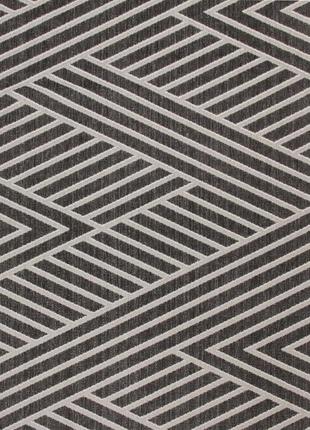 Ковер безворсовый на резиновой основе dakaria karat flex run 19652/80 1.20x3.10 м черный