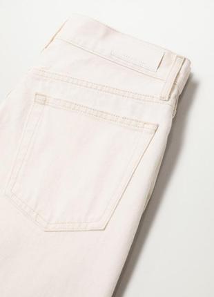 Светлые джинсы с дирками, бежевые джинсы манго4 фото