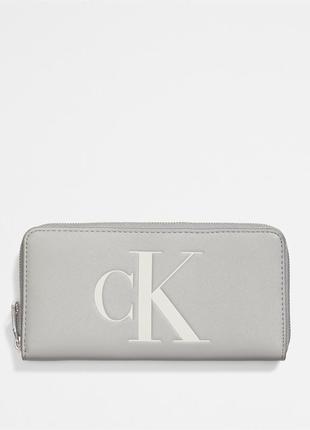 Новый кошелек calvin klein (ck monogram large zip wallet) с америки