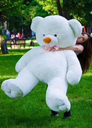 Мягкая игрушка подарок плюшевый мишка плюшевый медведь большой высотой 160 см белый3 фото