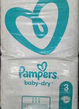 Памперси baby-dry 3 на 6-10 кг 66 шт