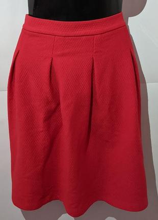 Женская, юбка, юбочка, мини, красная, теплая, новая, tcm tchibo, германия, m3 фото