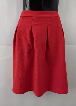 Женская, юбка, юбочка, мини, красная, теплая, новая, tcm tchibo, германия, m1 фото