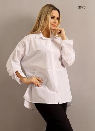 Женская объемная рубашка в стиле oversize 52-56 размера
