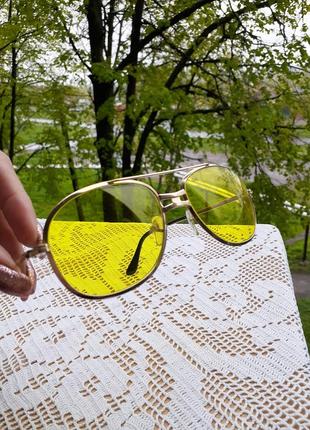 Солнцезащитные очки 🌞 антиблик антифара для водителей с поляризационными линзами желтого цвета1 фото