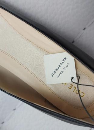 Cole haan оригинал черные кожаные водостойкие туфли5 фото