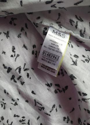 Біла блуза льняна m&s4 фото