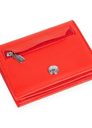 Кожаный картхолдер с отделением для купюр karya 0027-24 красный