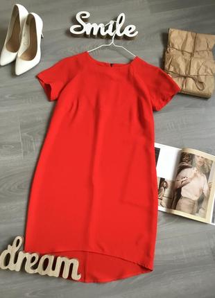 Базовое красное платье свободного кроя