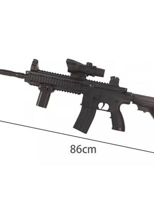 Автомат m416 аккумуляторный, стреляет шариками орбиз + 60 000 пулёк