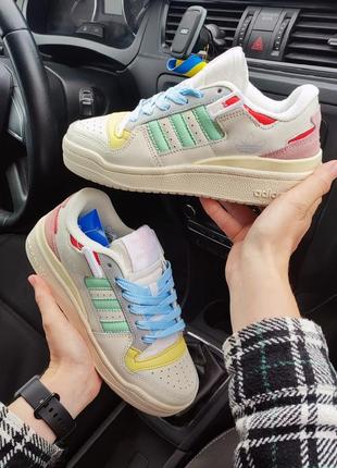 Женские кроссовки adidas forum low multicolor2 фото