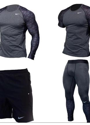 Компрессионная спортивная одежда для спорта комплект nike 4 в 11 фото