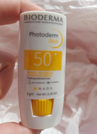 Солнцезащитный стик для чувствительных зон bioderma photoderm stick spf50+