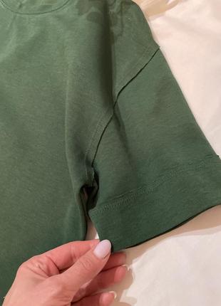 Базовое платье зара зеленого цвета футболка