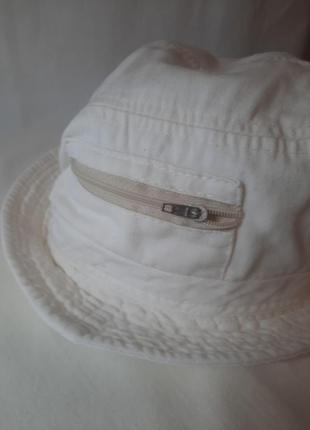 Белая джинсовая панама джинс 6