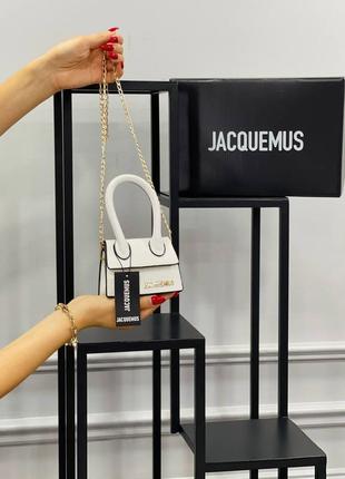 Сумка белый женская мини в стиле jacquemus сумка маленькая жакмюс кросс-боди клатч1 фото