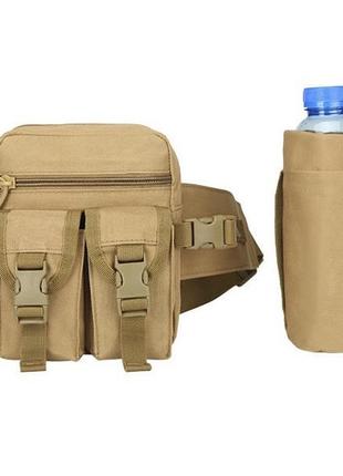 Поясна тактична сумка а33 військова бананка койот