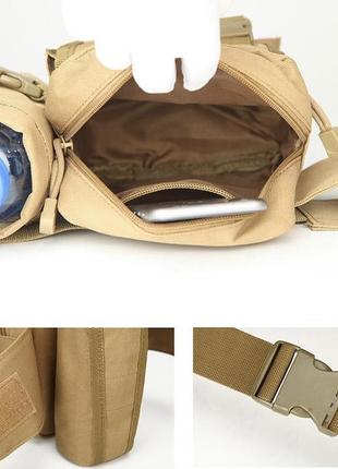Поясна тактична сумка а33 військова бананка койот