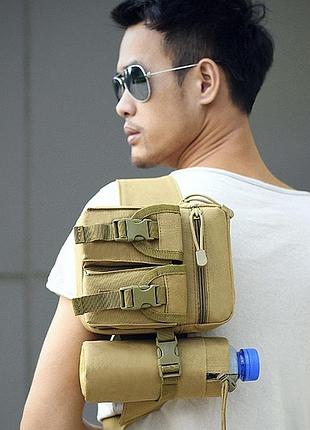 Поясна тактична сумка а33 військова бананка койот