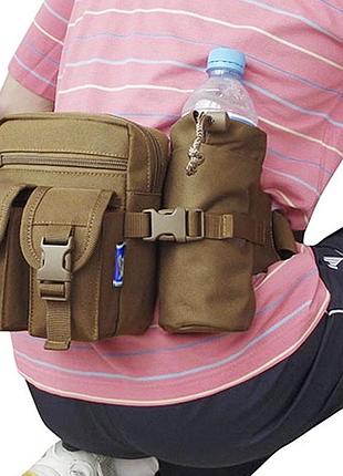 Поясна тактична сумка а33 військова бананка койот
