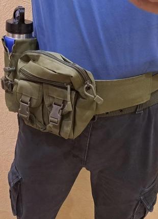 Поясна тактична сумка а33 військова бананка койот