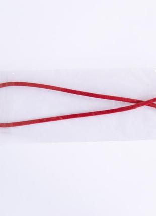 Красный чокер с хрусталиком и подвеской в виде жемчужины на цепочке, бархотка на шею4 фото