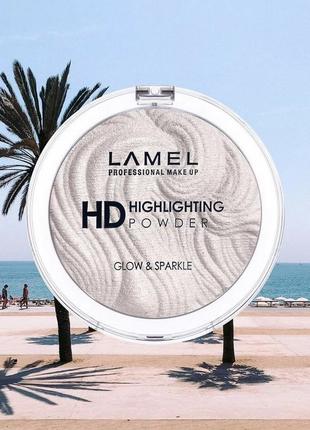 Хайлайтер для лица lamel 401 402 серебристый золотистый теплый1 фото