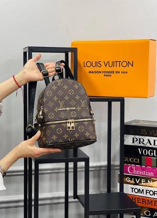 Рюкзак маленький коричневый женский в стиле louis vuitton multi луи витон