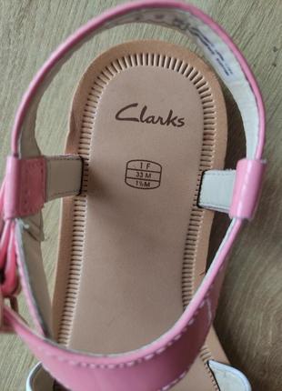 Фирменные детские кожаные сандалии  clarks, оригинал, размер 33.6 фото