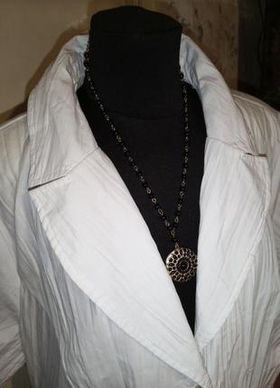 Белый жакет-блузон с карманами и коротким рукавом,жатка,большого размера8 фото