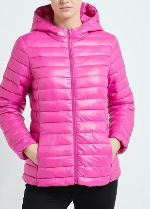 Сверхлегкая яркая розовая куртка с капюшоном, влагостойкая куртка, ветровка фуксия2 фото