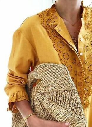 Удлиненная блуза з декоративной вышивкой удлиненная туника платье от zara6 фото