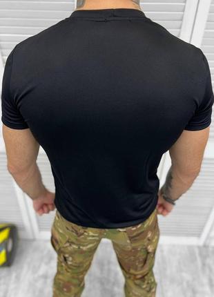 🔴есть опт! тактическая дышащая мембранная черная футболка тактическая мужская мужская2 фото