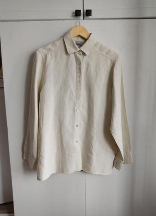 Вінтажна базова льняна сорочка з вишивкою2 фото