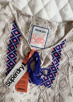 Вышиванка блузка superdry новая!1 фото