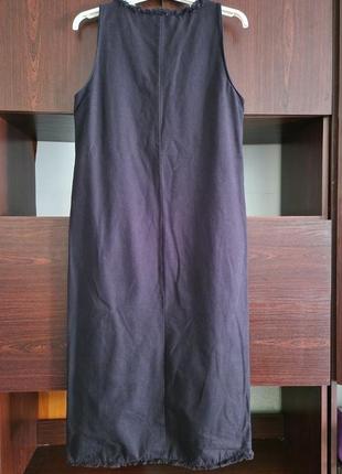 Черное коттоновое платье2 фото