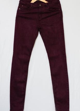 Брюки джинсы zara,бордо