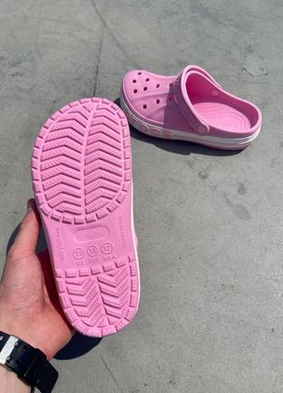 Женские шлепанцы crocs logo «pink»3 фото