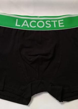 Однотонные черные мужские трусы lacoste