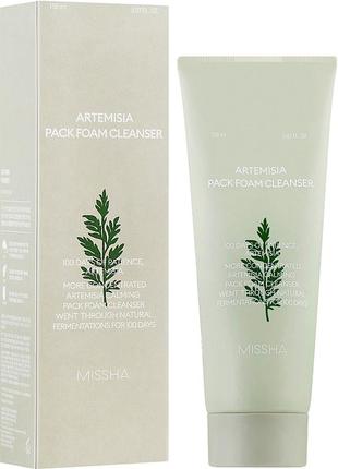 Пенка маска для очищения с экстрактом полыни missha time revolution artemisia pack foam cleanser