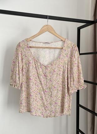 Блуза в цветочный принт tu1 фото