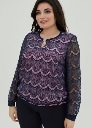 Ошатна жіноча блуза з гіпюру "деліна-2"4 фото