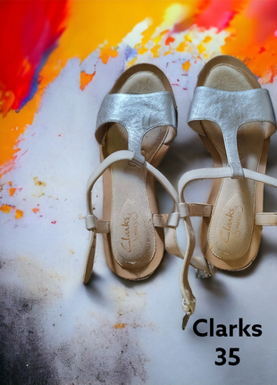 Босоножки  clarks 35 p кожаные